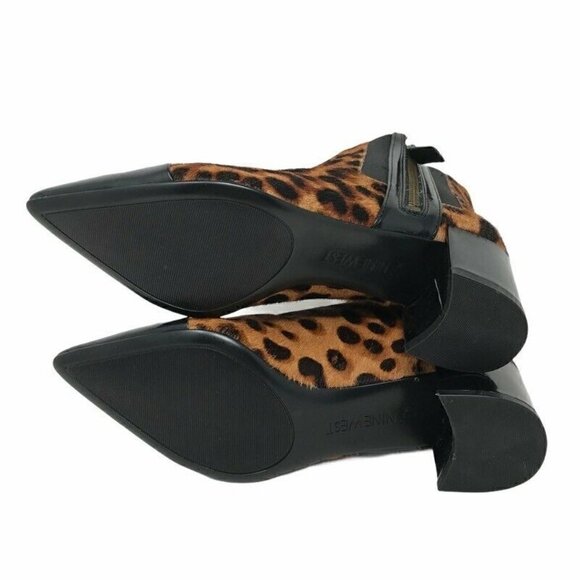 Nine West Wasabi 5 Booties Brown Leopard Print 5.5 - Picture 5 of 10